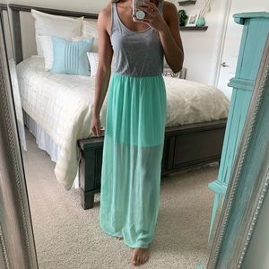 Gray & Mint Casual Maxi Dress